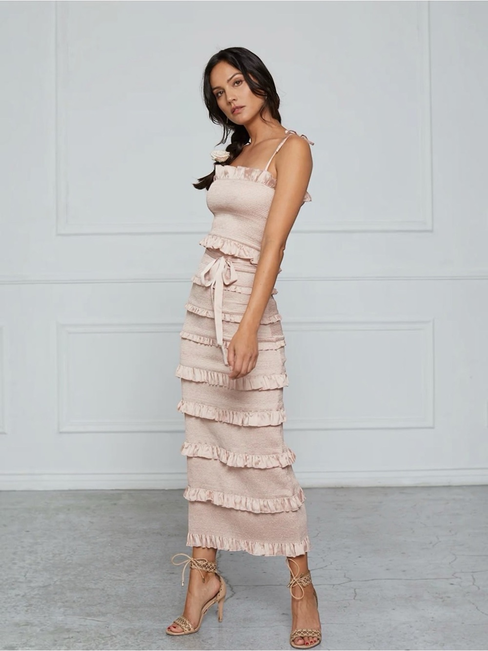NWT V. Chapman Lilly Rose Dust Dress Size 6